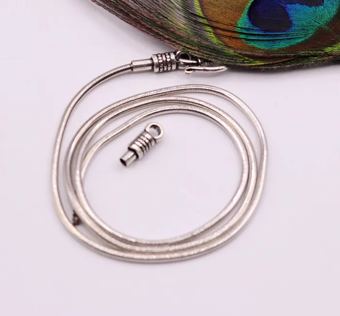 925 sterling silver vintage handmade fabulous screw chain pendant chain 26 inches oxidized solid real chain necklace for pendant ch46 TRIBAL ORNAMENTS Necklaces