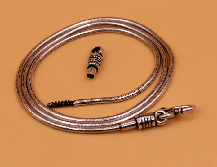 925 sterling silver vintage handmade fabulous screw chain pendant chain 26 inches oxidized solid real chain necklace for pendant ch46 TRIBAL ORNAMENTS Necklaces