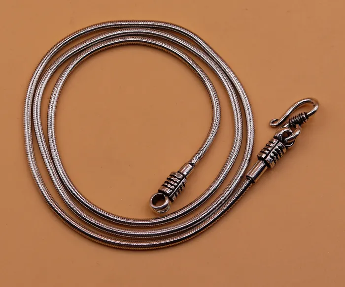 925 sterling silver vintage handmade fabulous screw chain pendant chain 26 inches oxidized solid real chain necklace for pendant ch46 TRIBAL ORNAMENTS Necklaces