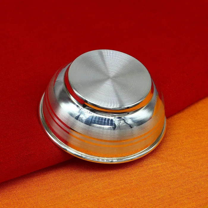 TRIBAL ORNAMENTS Rings Pure 999 fine silver bowl silver utensils from india plain high quality silver vessel silver kitchen utensils baby serving bowl sv196