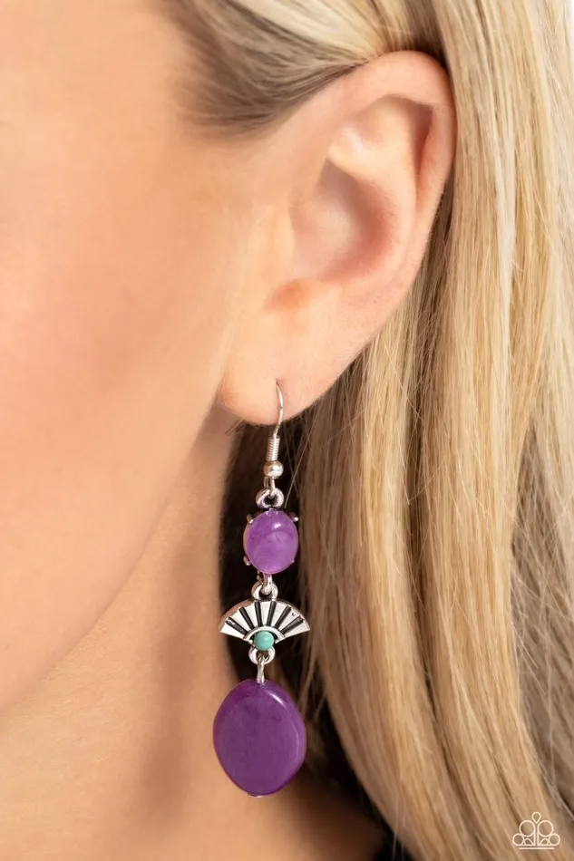 Earrings Paparazzi Earring Creative Cascade Purple Paparazzi Jewelry