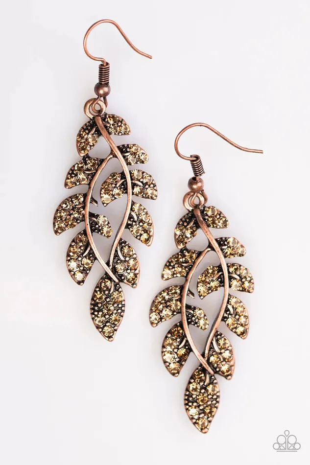 Earrings Paparazzi Jewelry Paparazzi Earring Time WILLOW Tell Copper