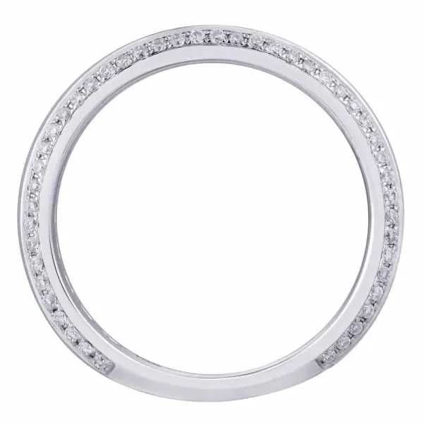 Natural Round Brilliant Princess Cut Diamond Wedding Band Set in 18K White Gold 110ct tw Diamond Source NYC Rings Natural Round Brilliant Princess Cut Diamond Wedding Band Set in 18K White Gold 110ct tw Diamond Source NYC Rings