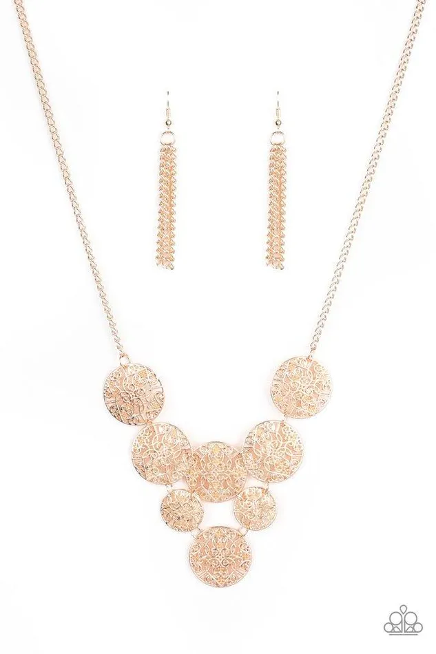 Necklaces Paparazzi Necklace Malibu Idol Rose Gold Paparazzi Jewelry
