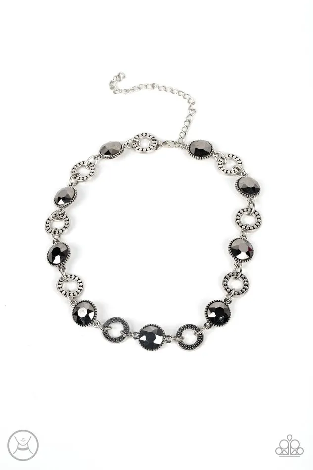 Necklaces Paparazzi Necklace Rhinestone Rollout Silver Paparazzi Jewelry
