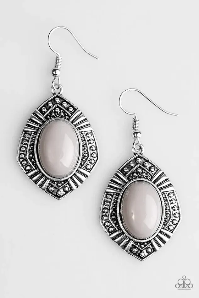 Paparazzi Earring Tribal Trend Silver Paparazzi Jewelry Earrings