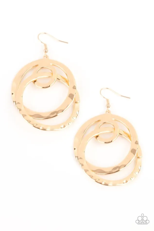Paparazzi Jewelry Earrings Paparazzi Earring Modern Relic Gold Paparazzi Jewelry Earrings Paparazzi Earring Modern Relic Gold