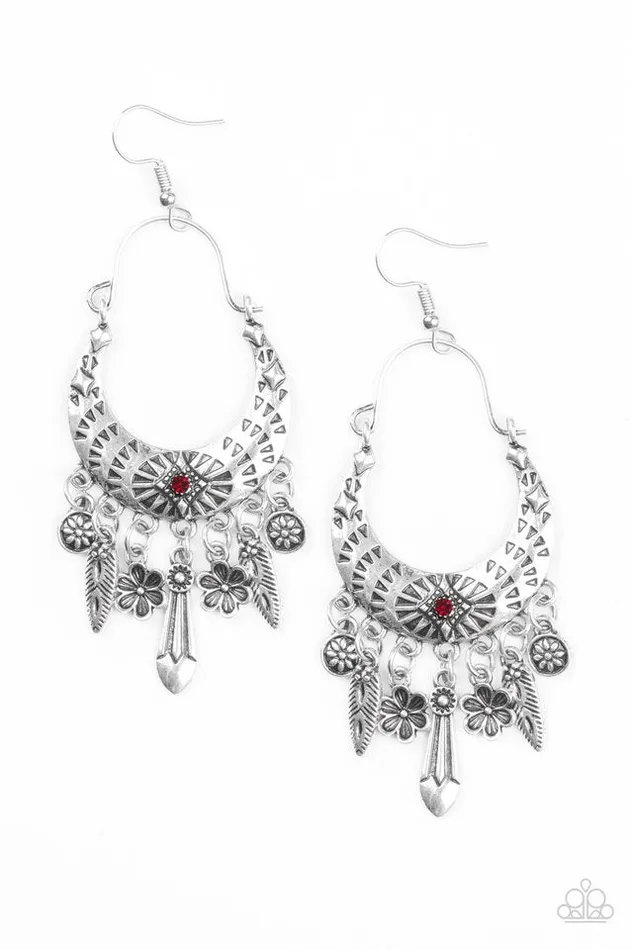 Paparazzi Jewelry Earrings Paparazzi Earring Nature Escape Red