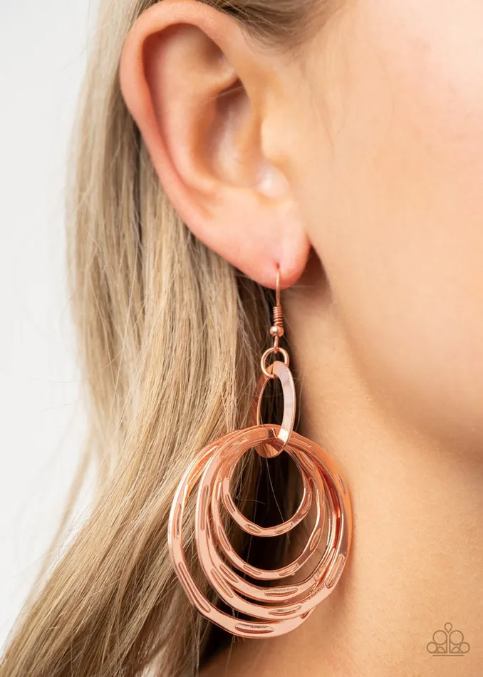 Paparazzi Jewelry Earrings Paparazzi Earring Ringing Radiance Copper