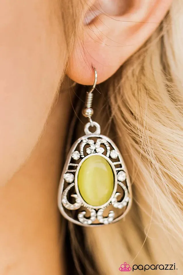Paparazzi Jewelry Earrings Paparazzi Earring Royalty Awaits Yellow