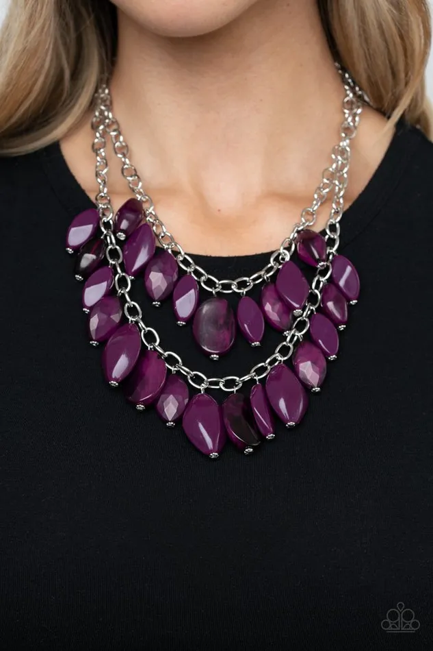 Paparazzi Jewelry Necklaces Paparazzi Necklace Palm Beach Beauty Purple