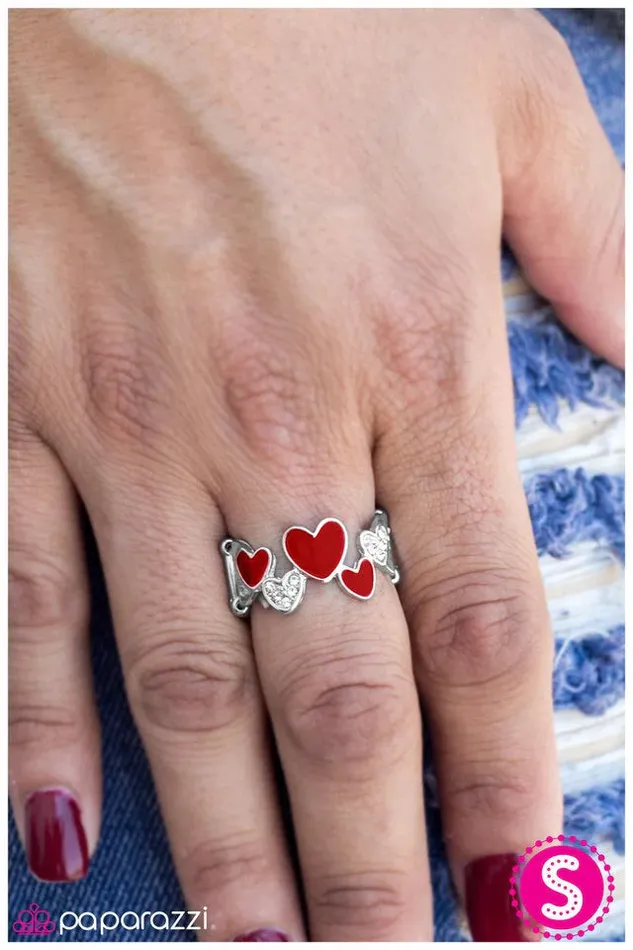 Paparazzi Jewelry Paparazzi Ring Cross My Heart Red Rings