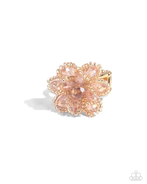 Paparazzi Jewelry Rings Paparazzi Ring Beaded Boutonnire Gold