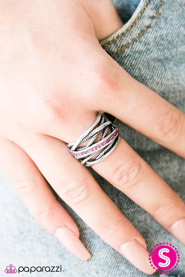 Paparazzi Jewelry Rings Paparazzi Ring Sparkling Speedways Pink