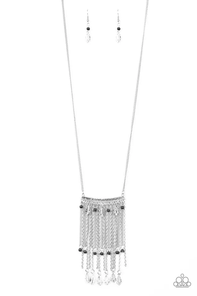 Paparazzi Necklace On The Fly Black Paparazzi Jewelry Necklaces