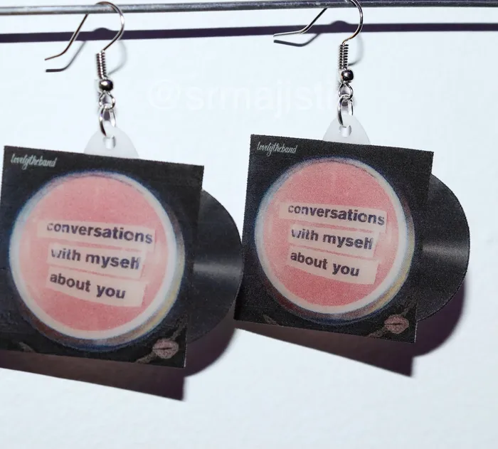 Sam Makes Things Earrings Lovelytheband Conversations with Myself About You Vinyl Album Handmade Earrings