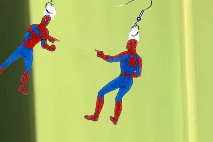 Sam Makes Things Earrings Spiderman Double Vision Meme Handmade Earrings