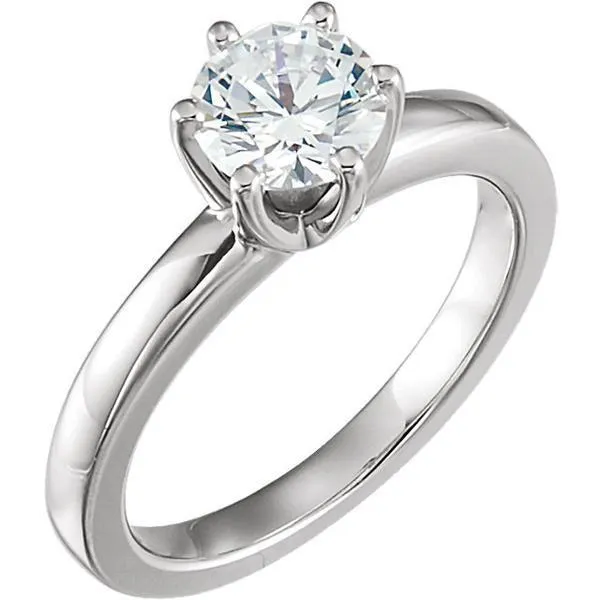 150 Carat Solitaire Six Prong Set Natural Earth Mined Diamond Wedding Ring White Gold GB Rings