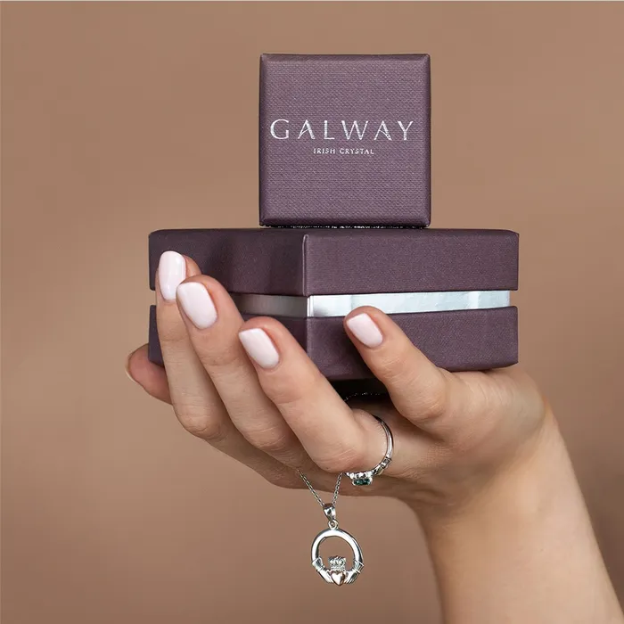 Galway Galway Trinity Knot Shamrocks Rose Gold Silver Pendant Rhodium Plated Necklaces