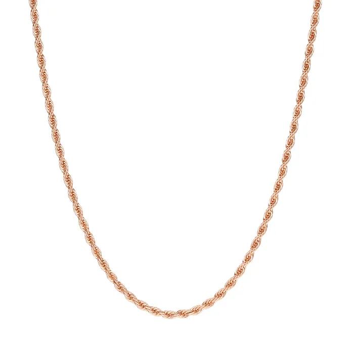 Hey Happiness Necklaces Thin Twist Chain Necklace Rose Gold