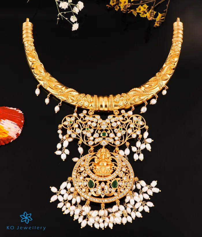 Silversmith The Ambalika Silver Ganesha Hasli Necklace Necklaces