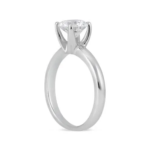 Solitaire Engagement Ring 150 Carats Round Natural Earth Mined Diamond White Gold 14K GB Rings Solitaire Engagement Ring 150 Carats Round Natural Earth Mined Diamond White Gold 14K GB Rings