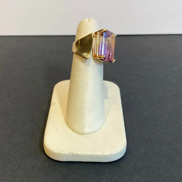 14K Yellow Gold Ametrine Ring 9 Carats Moriartys Gem Art Rings