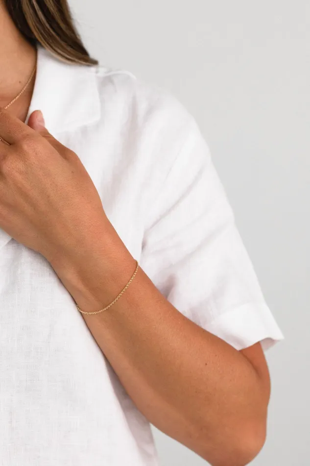 Bracelets Sheena Marshall Jewelry Dainty Chain Bracelet Sterling Silver