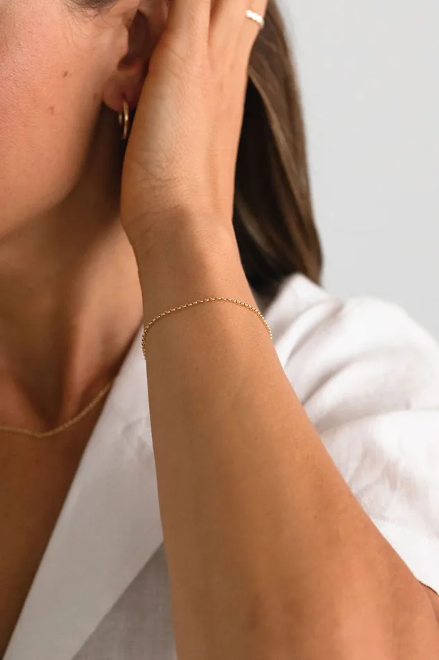 Bracelets Sheena Marshall Jewelry Dainty Chain Bracelet Sterling Silver