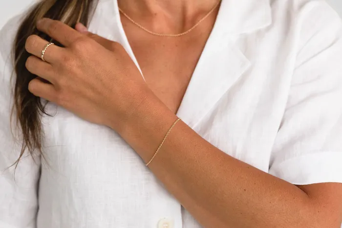 Bracelets Sheena Marshall Jewelry Dainty Chain Bracelet Sterling Silver