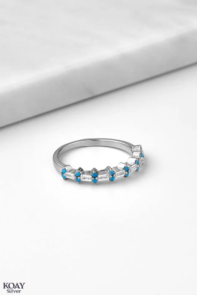 KOAY Silver Store Zircon Ring 065Turquoise Rings
