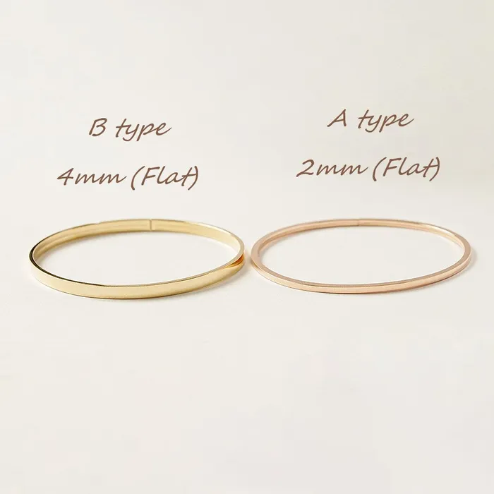 MinimalBijoux Bracelets 14K 18K Gold Hollow Layered Bangle Bracelet