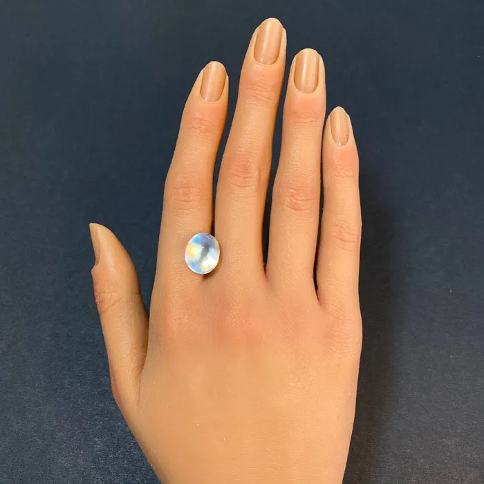 Oval Cabochon Cut Rainbow Moonstone 1188 Carats vendorunknown Rings