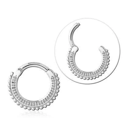 Rings Tulsa Body Jewelry 20g Beaded Stainless Hinged Ring